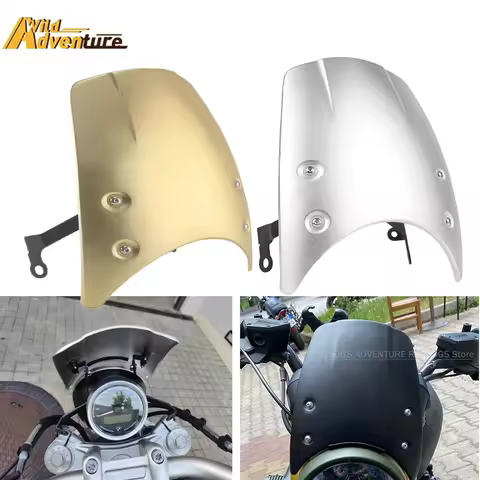 For BMW R NINE T RNINET R9T Scrambler R 9 T 2022 Motorcycle Aluminum Windscreen Windshield Wind Shie
