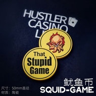 德州鱿鱼牌陶瓷筹码庄码德州专用道具大尺寸合金亚克力高端Dezhou Squid Brand Ceramic Chip Store Code Dezhou Special Prop Large Size