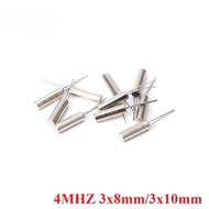10pcs/lot 4MHZ 4 MHZ 4M 4M hz Frequency Oscillator Crystal Quartz Crystal Passive Crystal Cylender 3