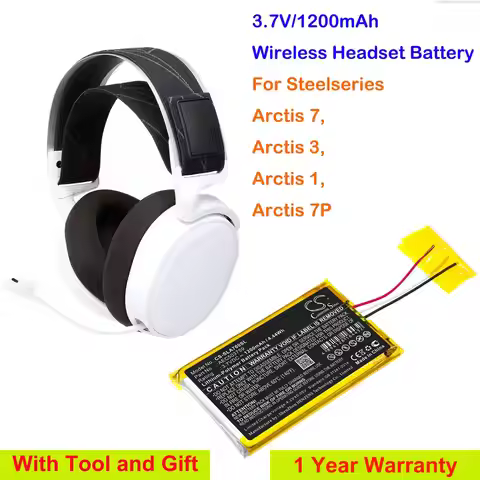 Cameron Sino 1200mAh Wireless Headset Battery AEC503759 for Steelseries Arctis 7, Arctis 3, Arctis 1