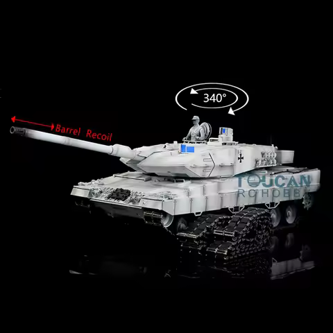 1/16 HENG LONG 7.0 Leopard2A6 RC Tank 3889 Barrel Recoil Metal Tracks Rubber TH17633-SMT4