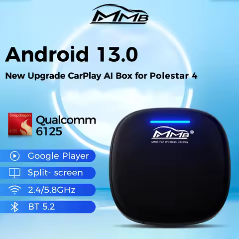 MMB MAX Android 13 CarPlay Ai Box 8+128G QCM6125 8 Cores Netflix&Youtube GPS 4G LTE For Polestar 4 M