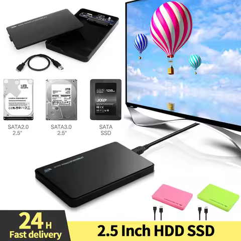 2.5 Inch External Hard Drive HDD/SSD Case USB 3.0 Transfer Interface 500GB Capacities USB Cable Powe