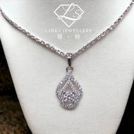 ［Real Moissanite］Can Pass Diamond Test 18K Gold Hollow Water Drop Necklace Pendant MNG047 Moissanite
