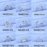 ,,, Huazi k9 Diamond Holder Ring Holder Empty Holder Open Female Finger Bare Inlaid Gem Jade Oval Eg