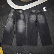 Acne Studios 26SS Washed Splash Ink 1981M Distressed Loose baggy Jeans