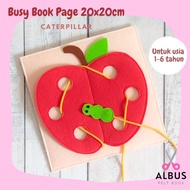Busy Book Page 20x20cm Caterpillar Custom Busy Book Quiet Book Page/ Flannel Busy Book/