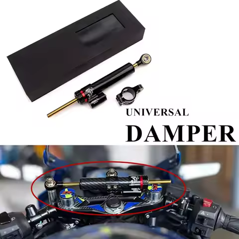 Universal DIMOTIV Matris Adjustable Steering Damper for Kawasaki Ninja 400 300 250 Honda CB650F Yama