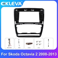 กรอบแผงหน้าปัดแผงวิทยุติดรถยนต์2 Din 10.1 "สำหรับ Vw/volkswagen Skoda Octavia 2 08-13ติดตั้งกรอบชุดต
