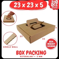 Box 23x23x5 Pizza Packing Box, Brownie Cake Packaging, Hampers, Cardboard, Dimsum Box, Donuts
