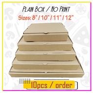 8 10 11 12  PLAIN  Pizza Box Corrugated Buko Pie   Kakanin Box  10pcs per order