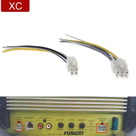 4 6 Pin Car Radio Wire Harness Power Cable For Alpine NVE-M300P PXA-H600 H510 Fit FUSION EN-AT1100 E