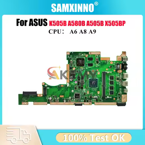 X505BP Laptop Motherboard For ASUS VivoBook K505B A505B A580B V505B X505B X505BP Mainboard With A6 A