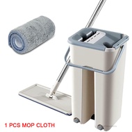 Microfiber Squeeze Mops Flat Floor Mop and Bucket Home Floor Cleaning System for Hardwood Wood Lamin