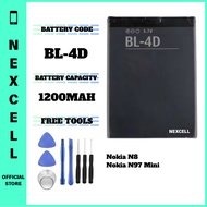 NEXCELL Bateri Serasi untuk Nokia N8 N97 Mini Battery Bateri BL-4D ( 1200mAh )