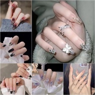 12pc 3D False Nails Wedding False Nails Party Nail Art 3D free Glue