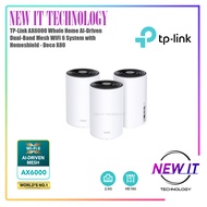 TP-Link Deco X80 AX6000 Whole Home AI-Driven 2.5G Dual-Band Mesh WiFi 6 Router System with Homeshiel