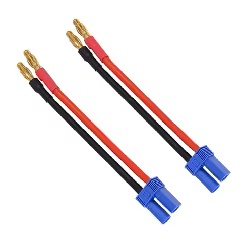 Charge Lead EC5 Female Plug Adapter to 4.0mm Gold Plated Banana Connector Wire Cable 16AWG 15CM for 