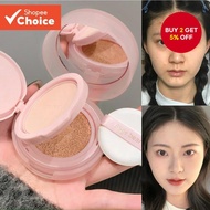 GEGE BEAR 2-IN-1 Cushion Foundation, Lightweight Pressed Setting Powder, Matte Flawless Finish Found