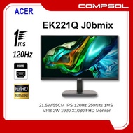 Acer EK221Q Hbi / EK221Q J0bmix  21.5" 120Hz 55CM 1MS VA Hdmi Vga FHD Monitor