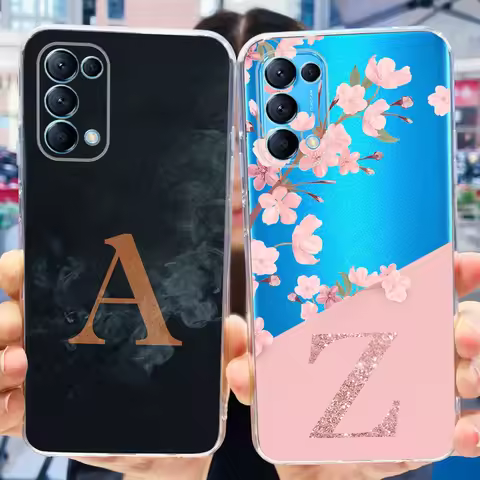 For Oppo Find X3 Lite Case CPH2145 Luxury Letters Cover Clear Silicone Phone Case For Oppo Find X3 L
