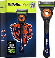 Gillette Labs Special NFL Bears Edition Shaving Razor for Men - 1 Handle, 1 Blade Refill, Perfect fo