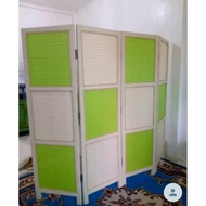 4 Doors Minimalist Room Divider Screen Synthetic Rattan Room Divider Partition