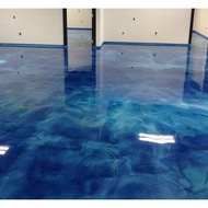 ( Metallic Epoxy Paint ) 1L METALLIC EPOXY FLOOR PAINT (HEAVY DUTY) PROTECTIVE & COATING Tiles & Flo