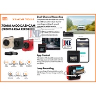 70MAI A400 (GREY) DASHCAM FRONT & REAR RECORDER *FREE 32GB SD CARD (READY STOCK)
