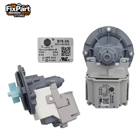 B15-3A DC31-00181C 120V 60HZ Drain Pump For Samsung Drum Washing Machine