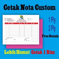 CETAK NOTA 1 RIM 2 PLY / RANGKAP (NOTA/ surat jalan , form ) 2ply 1rim