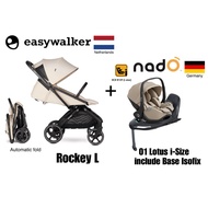 Easywalker Rockey L Travel System Stroller + Car Seat Nado O1 Lotus I -Size
