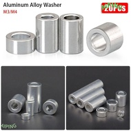 NG1ZX 20Pcs/Pack Bushing Gasket, M3 M4 M5 CNC Sleeve Aluminum Alloy Washer, For RC Model Part Non-th
