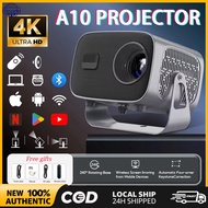 A10 Projector Android 13.0 Smart Projector 4K LED WiFi Autofocus 360° Flip Projector Projector Netfl