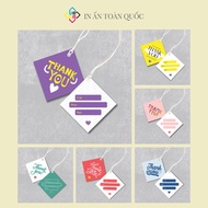 Paper tags, clothing tags combo 100 pieces size 4.5x4.5cm