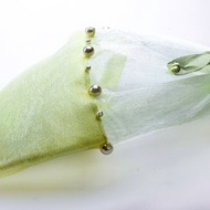 快速出貨 手作珍珠顆粒紗網袋-黃色-1組3入 送禮包裝