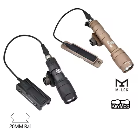 WADSN Tactical M300A M600C Flashlight With Metal Switch Pocket Panel For MLOK KEYMOD 20MM Rail Airso