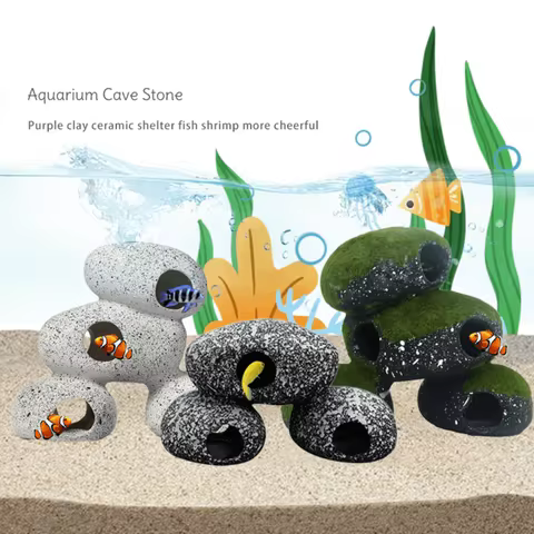 Reptile Cave Aquarium Stone Cave Aquarium Cave Rock Fish Tank Shrimp Cichlid Hideaway Breeding Decor