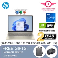HP Pavilion Plus 16-Ab0010TX 16" 2.8K Laptop Warm Gold ( I7-13700H, 16GB, 1TB SSD, RTX3050 4GB, W11, HS )