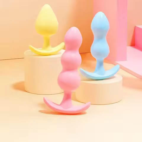 3pc/Set Silicone Butt Plug Ease-in -Anal Plugs Training Set Expandable Beginner Anales Beads Beginne