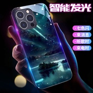 เคสโทรศัพท์มือถือ Apple 13 รุ่นใหม่ 16 pro Max ที่ส่งแสงเมื่อได้รับโทรศัพท์ 12 Mini Moon Beach 11 PM
