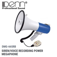 Denn DMG-66SRB Power Megaphone (Siren/Record/DC Rechargeable Battery/DC 12V input/Built-in Microphon
