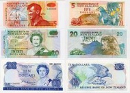 $$【NEW ZEALAND】紐西蘭 紙鈔  5元、20元、10元 各1張