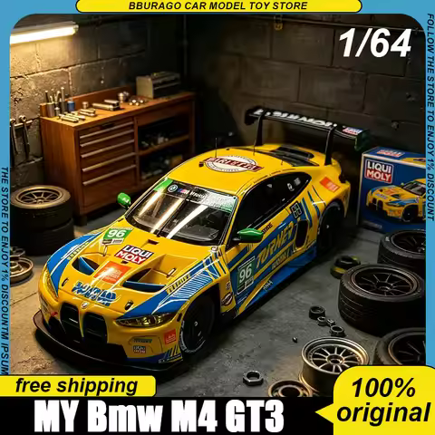 My 1:64 M4 Gt3 Turner Racing Number 3 Force Livery Alloy Race Car Blister Pack Static Display Model 