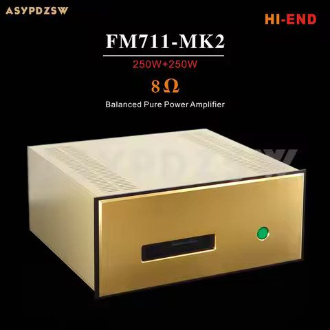 BRZHIFI FM711-MK2 HI-END Balanced Pure Power amplifier 250W+250W 8ohm Standard/BLOCK Transformer (op