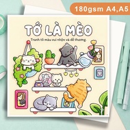 Coloring pictures I Am a Cat, 40 pictures, A5 size, 180gm thick