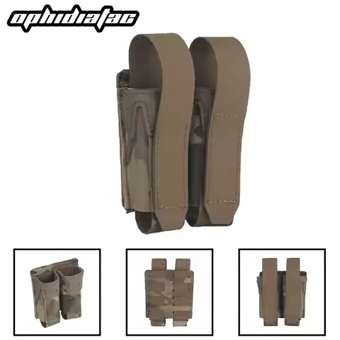 9MM Double Magazine Pliers Pistol Magazine Pouch MOLLE Quick Release Airgun Hunting Vest Belt Gear