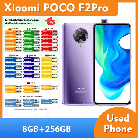 Xiaomi POCO F2 Pro 5G RAM 8GB ROM 256GB SmartPhone 6.67inch 60hz refresh rate original used phone