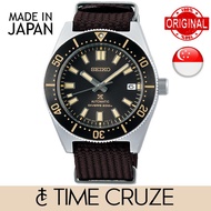 [Time Cruze] Seiko SPB239J1 Prospex Automatic Japan 200M Captain Willard Black Dial Brown Fabric Strap Watch SPB239J