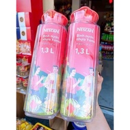 COMBO of 3 Inochi Water Bottles, YaMa Plastic 1.3 liter, HKM Nescafe
